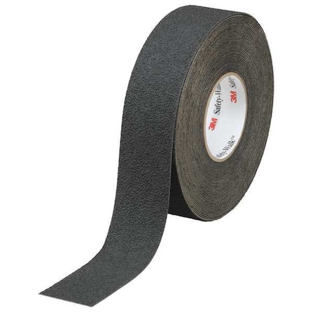Anti-Slip Tape Synthetic Rubber/Plastic Film Proprietary Grit Size, Black, 2