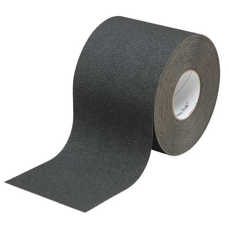 Anti-Slip Tape Synthetic Rubber/Plastic Film Proprietary Grit Size, Black, 4