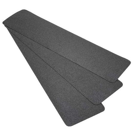 Anti-Slip Tread Synthetic Rubber Proprietary Grit Size, Black, 6