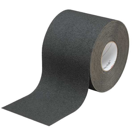 Anti-Slip Tape Synthetic Rubber/Plastic Film Proprietary Grit Size, Black, 6