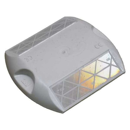 Pavement Marker, Retroreflective Polymer, 4 in Length, 3 3/4 in Width, 5/8 in Height, White, Epoxy MPN:3M-RPM-290-2W