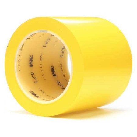 Floor Marking Tape Vinyl Yellow, 4