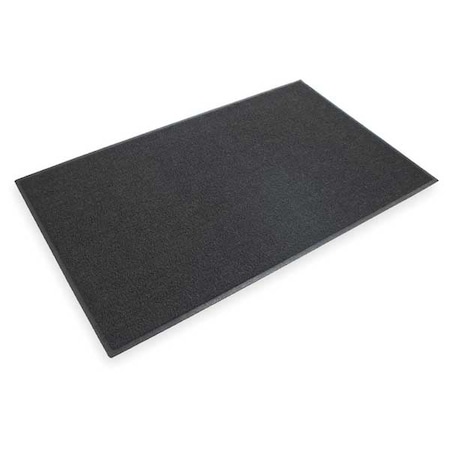 Entrance Mat, Vinyl, 9/20 in Thick, Black, 3 ft W x 5 ft L MPN:6050