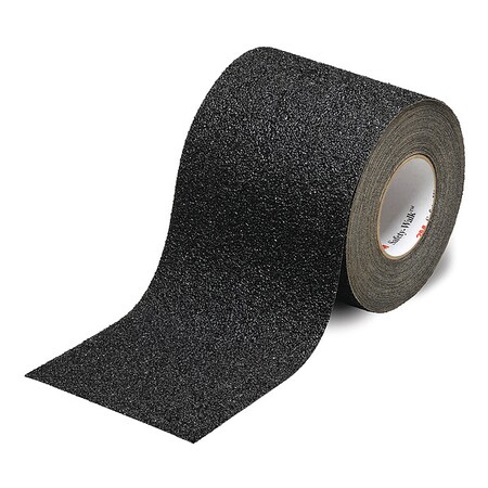 Anti-Slip Tape Abrasive: Mineral; Substrate: Plastic Film 24 Grit Size, Black, 6