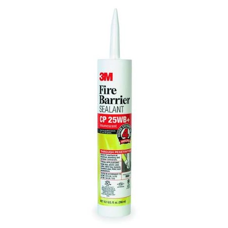 Fire Barrier Sealant, CP 25WB+, Up to 4 hour Fire Rating, Intumescent Material, 10.1 oz, Brown MPN:CP-25WB+10.1OZ