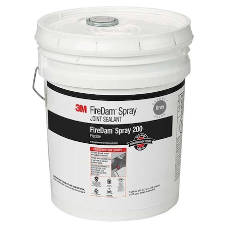 Fire Barrier Sealant, 5 gal., Gray MPN:FIREDAM200-5G