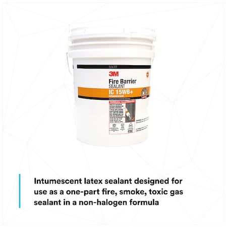 Fire Barrier Sealant, Yellow, 4.5 gal MPN:IC-15WB+-4.5GAL