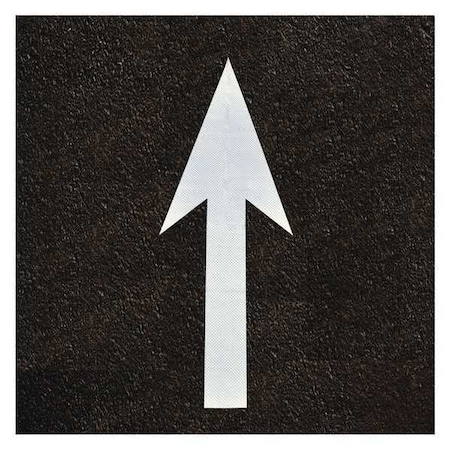 Straight Arrow Symbol Tape, Retroreflective Polymer, 72 in Length, 24