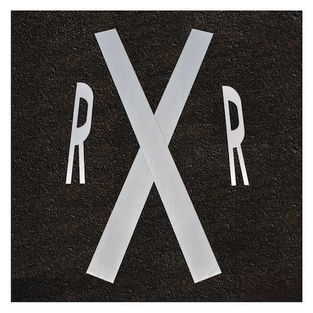 Railroad Crossing Kit Tape, Retroreflective Polymer, 72 in Length, 42