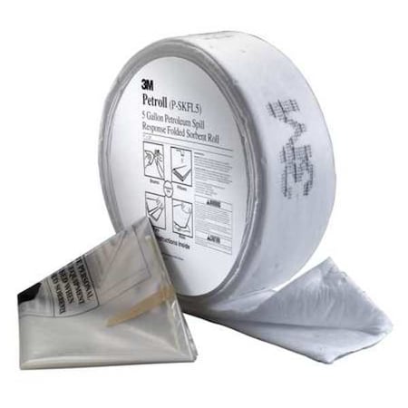 Spill Kit, 5 gal Volume Absorbed per Kit, Shrinkwrapped, White, 3 MPN:P-SKFL5