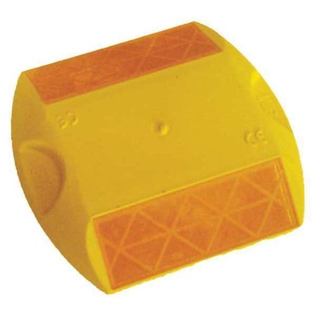Pavement Marker, Retroreflective Polymer, 4 in Length, 3 3/4 in Width, 5/8 in Height, Yellow MPN:PSA-RPM-291-2Y
