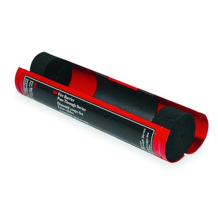 Fire Barrier Pass-Thru Device, Red, Round MPN:PT2RD