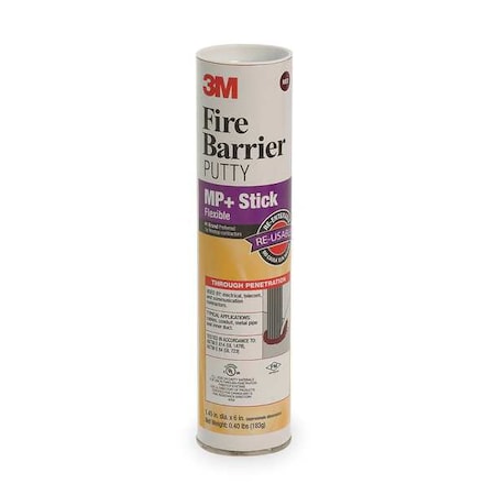 Fire Barrier Putty, 1.45 x 6In H, Red Brwn MPN:PUTTYSTK R