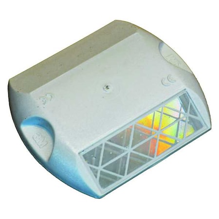 Pavement Marker, Retroreflective Polymer, 4 in Length, 3 3/4 in Width, 5/8 in Height, White, Epoxy MPN:RPM-290-W