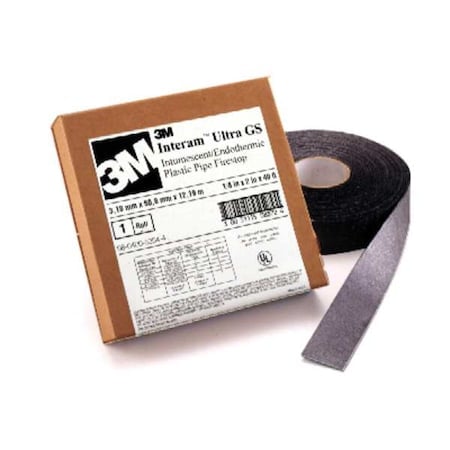 Firestop Strip, Blck, Intumescent, 40'L, PK5 MPN:ULTRA GS40