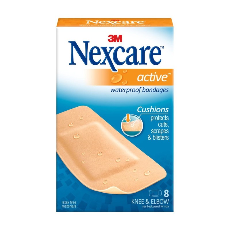 3M Nexcare Extra Cushion Knee/Elbow Bandages, 1 7/8in x 4in, Pack Of 8 MPN:52208CB