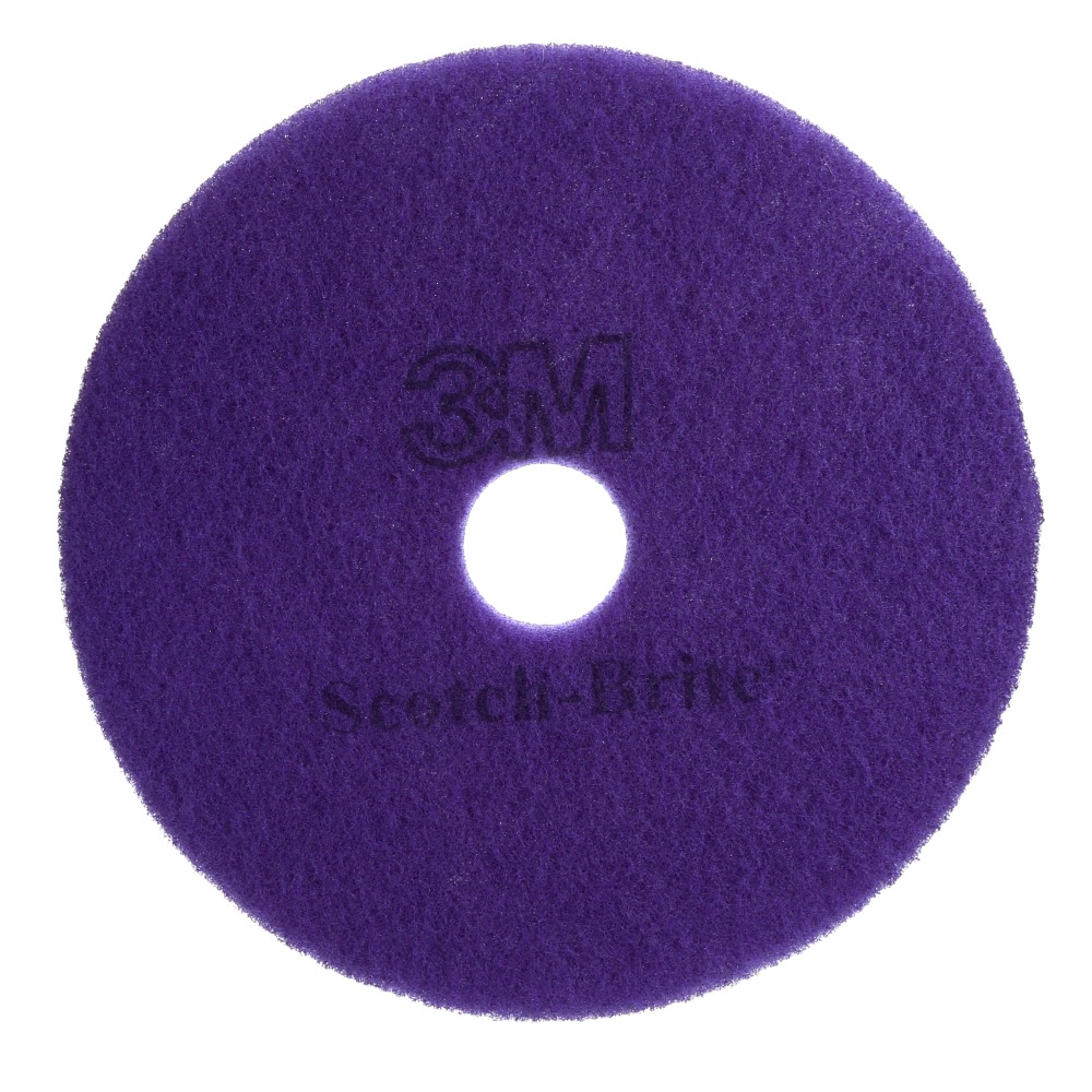 Scotch-Brite Diamond Floor Pads Plus, 13in, Purple, Pack Of 5 Pads MPN:08741