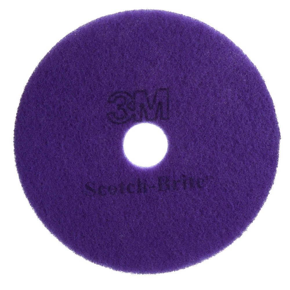 Scotch-Brite Diamond Floor Pads Plus, 17in, Purple, Pack Of 5 Pads MPN:08744