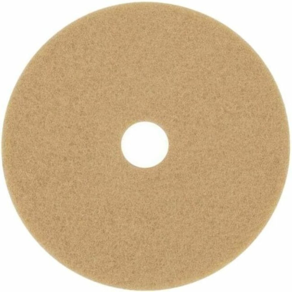 3M Burnish Pads, 19in, Tan, Case Of 5 Pads MPN:3400-19