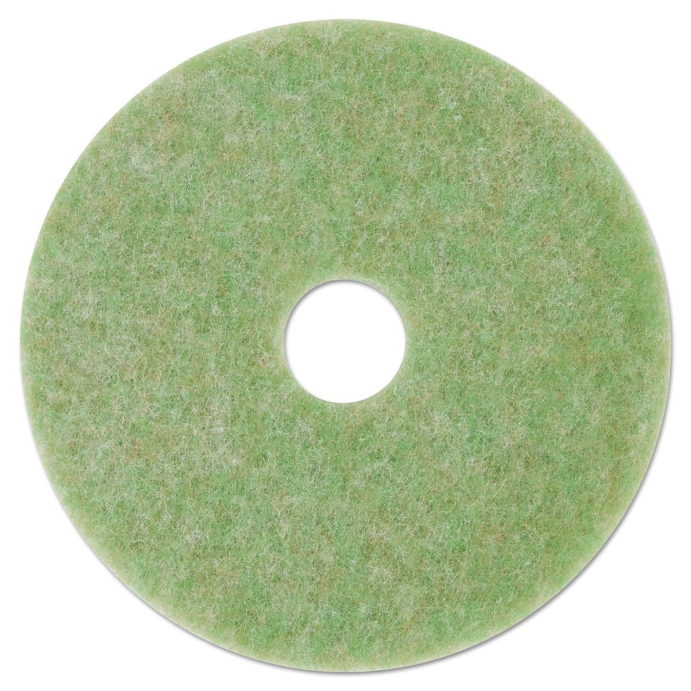 3M Low-Speed TopLine Autoscrubber Floor Pads 5000, 13in Diameter, Green/Amber, 5/Carton MPN:5000-13