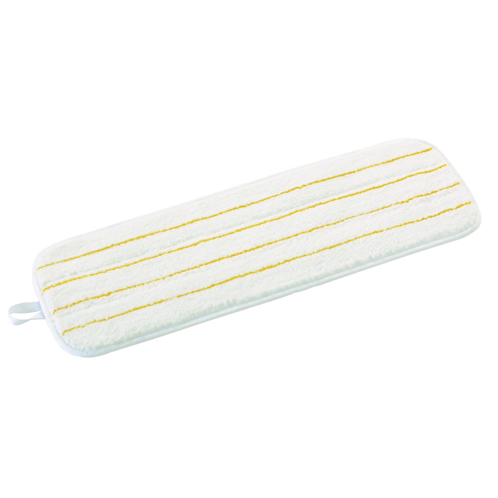3M Easy Shine Applicator Pads, 18in, White/Yellow Stripes, Case Of 10 Pads MPN:55434