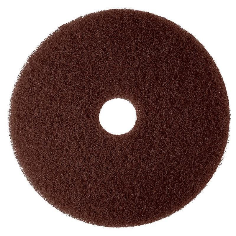 3M 7100 Floor Stripper Pads, 20in, Brown, Pack Of 5 Pads MPN:7100
