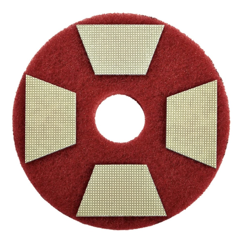 3M Trizact Diamond TZ Abrasive Pads, Red, Pack Of 4 Abrasives MPN:86019