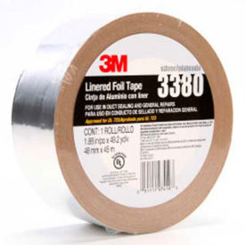 3m™ Linered Aluminum Foil Tape 3380 Silver 48 Mm X 45 M 70006716453 7000049613 - Pkg Qty 24
