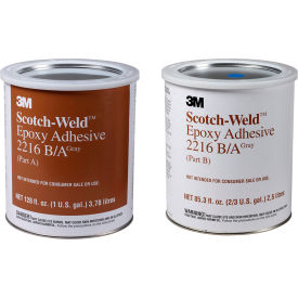 3M™ Scotch Weld™ 2216 Epoxy Adhesive Part B/A 1 Gallon Capacity Gray 7000000816 - Pkg Qty 2