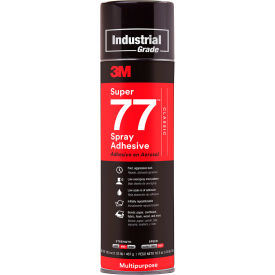 3M™ Super 77™ Classic Spray Adhesive 16.5 oz. Capacity Clear 7000028592 - Pkg Qty 12