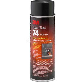 3m™ Foam Fast 74 Spray Adhesive Clear 24 Fl Oz Aerosol 7000121435 - Pkg Qty 12
