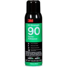 3M™ 90 Hi-Strength Spray Adhesive Clear 16 fl oz 7010366483 - Pkg Qty 12
