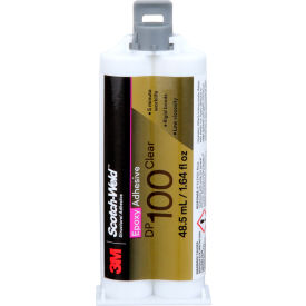 3M™ Scotch Weld™ DP100 Epoxy Adhesive 48.5 ml Capacity Clear 7100148763 - Pkg Qty 12