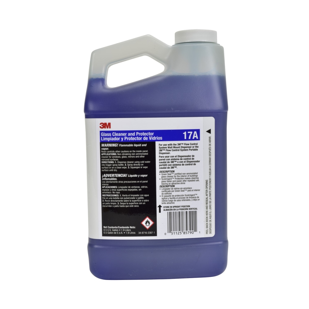 3M Flow Control Glass Cleaner Protector Concentrate, 17A With Scotchgard, 64 Oz MPN:17A-EA