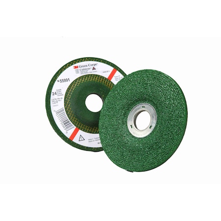 Grn Crps Deprssd Center Whl, 24 4inx, PK60, T27, 4 in Dia, Ceramic, 24 Grit, A1 Series MPN:61010