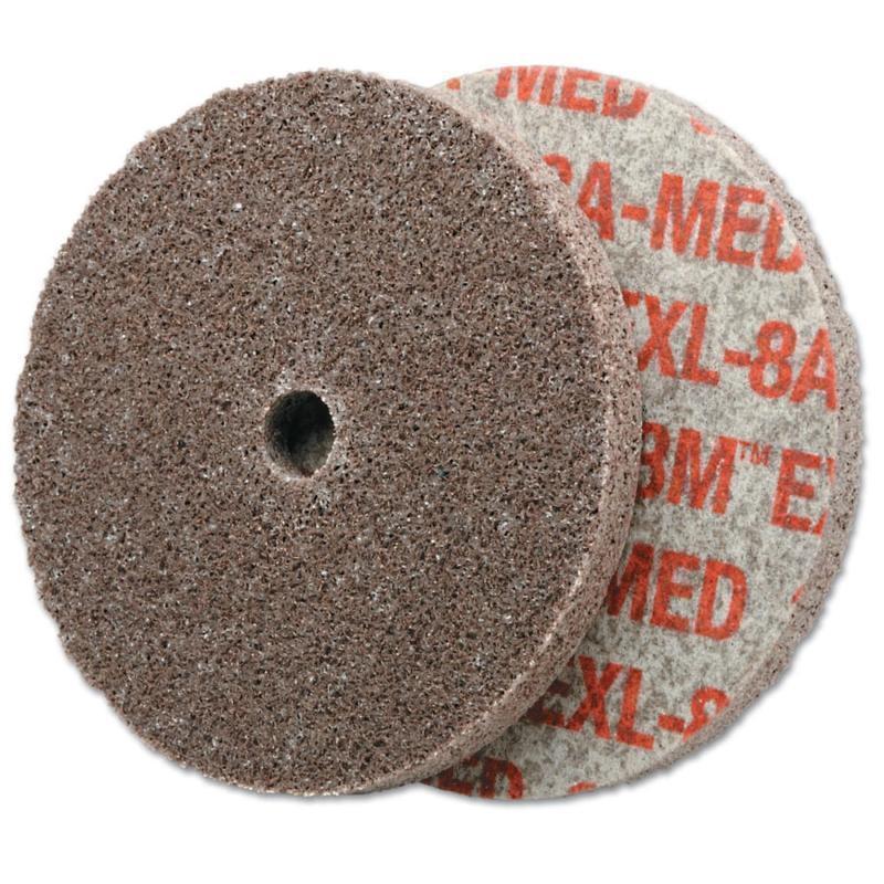 3M Scotch-Brite EXL Unitized Deburring Wheel, 3inH x 1/8inW x 1/4inD, Medium MPN:048011-15462