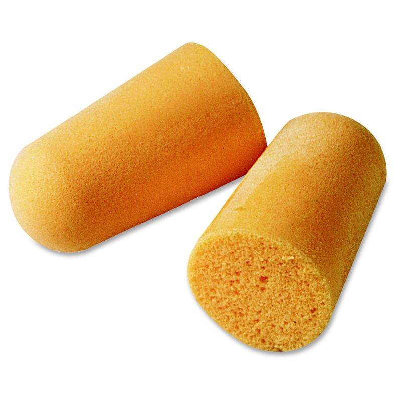 3M 1100 Uncorded Foam Earplugs - Noise Protection - Polyurethane - Orange - Smooth Surface, Uncorded, Comfortable MPN:1100