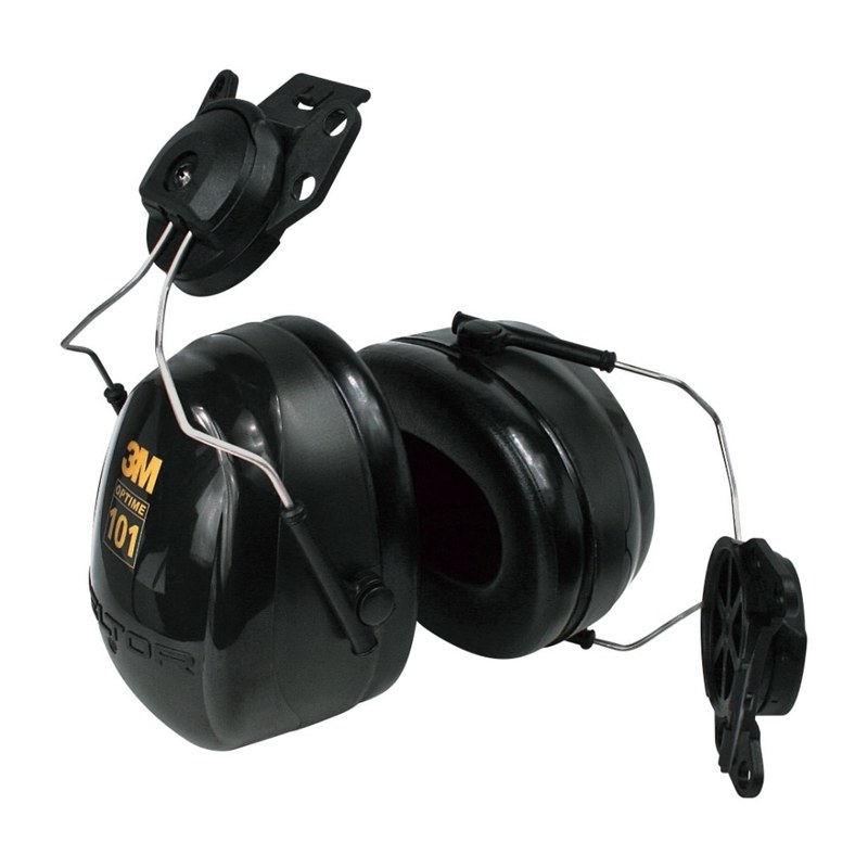 3M Optime Earmuff Cap-Mount Headset, Black/Green MPN:H7P3E