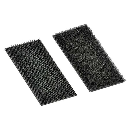 Reclosable Fastener Shapes, Acrylic Adhesive, 2 in, 1 in W, Black, 100 PK MPN:1-2-100-SJ3522/SJ3523