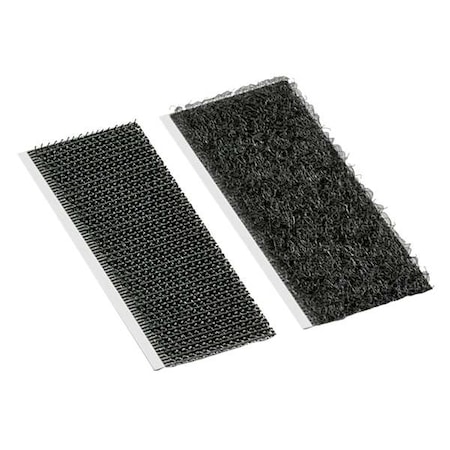 Reclosable Fastener Shapes, Rubber Adhesive, 3 in, 1 in W, Black, 100 PK MPN:1-3-100-SJ3526N/SJ3527N