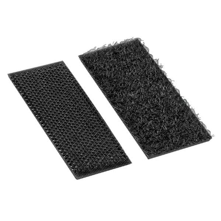 Reclosable Fastener Shapes, Rubber Adhesive, 3 in, 1 in W, Black, 100 PK MPN:1-3-100-SJ3532N/SJ3533N