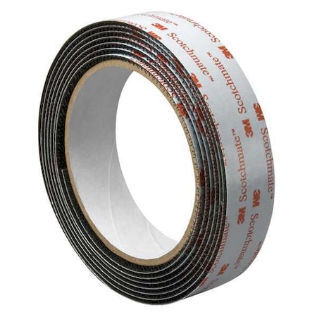Reclosable Fastener, Rubber Adhesive, 15 ft, 1 in W, Black MPN:1-5-SJ3526N