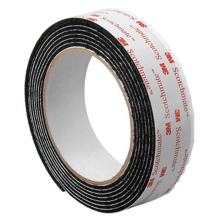 Reclosable Fastener, Rubber Adhesive, 15 ft, 1 in W, Black MPN:1-5-SJ3527N