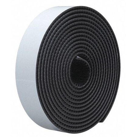 Reclosable Fastener, Rubber Adhesive, 30 ft, 1/2 in W, Black MPN:.500SJ3540/30FT