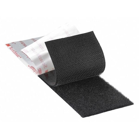 Reclosable Fastener, Acrylic Adhesive, 150 ft, 1 in W, Black MPN:DK3M156