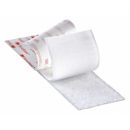 Reclosable Fastener, Acrylic Adhesive, 150 ft, 1 in W, White, 3 PK MPN:DK3M159