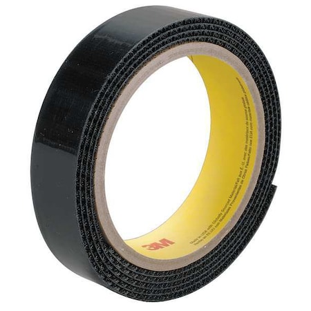 Reclosable Fastener, No Adhesive, 150 ft, 1 in W, Black, 12 PK MPN:SJ3418FR