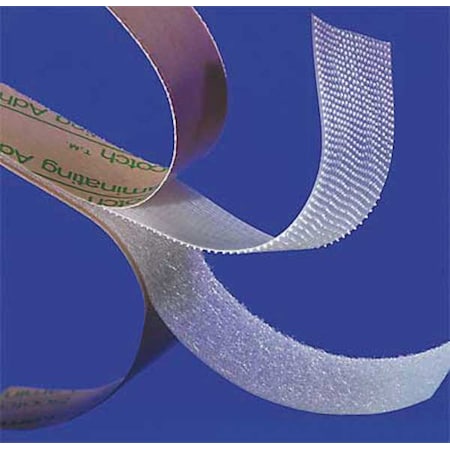 Reclosable Fastener, Acrylic Adhesive, 75 ft, 1 in W, White, 4 PK MPN:SJ3507