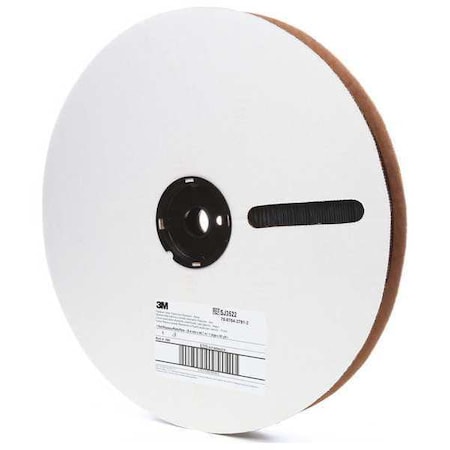 Reclosable Fastener, Acrylic Adhesive, 150 ft, 1 in W, Black, 3 PK MPN:SJ3522