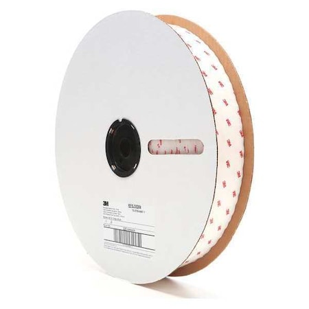 Reclosable Fastener, Rubber Adhesive, 150 ft, 2 in Wd, White, 2 PK MPN:SJ3526N